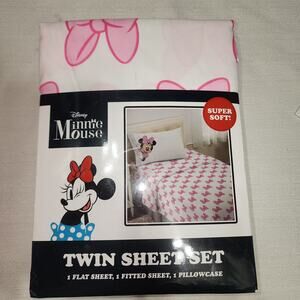 Minnie mouse twin bed sheets set